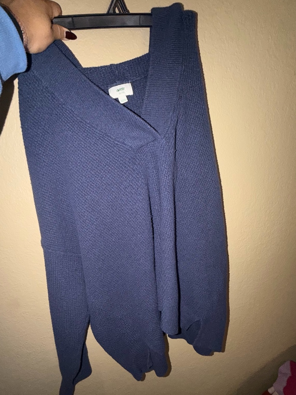 aerie Navy Blue V-Neck Knit Sweater